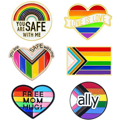 #ad #ad Ronglry 6pcs Pride Accessories LGBTQ Pride Pins Set Ally Pin You are safe wit... $14.63