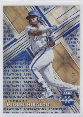 2019 Panini Elite Extra Edition Aspirations Blue 35/75 Miguel Hiraldo #117 2a9