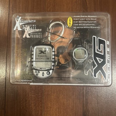 Vintage Official X Games XG Sports Watch w/X-Touch Personal Organizer Clip