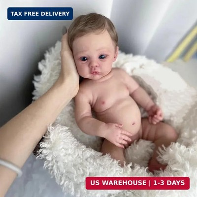 Zero Pam Full Silicone Baby Dolls Full Body Girl 18 Inch Realistic Reborn Baby D