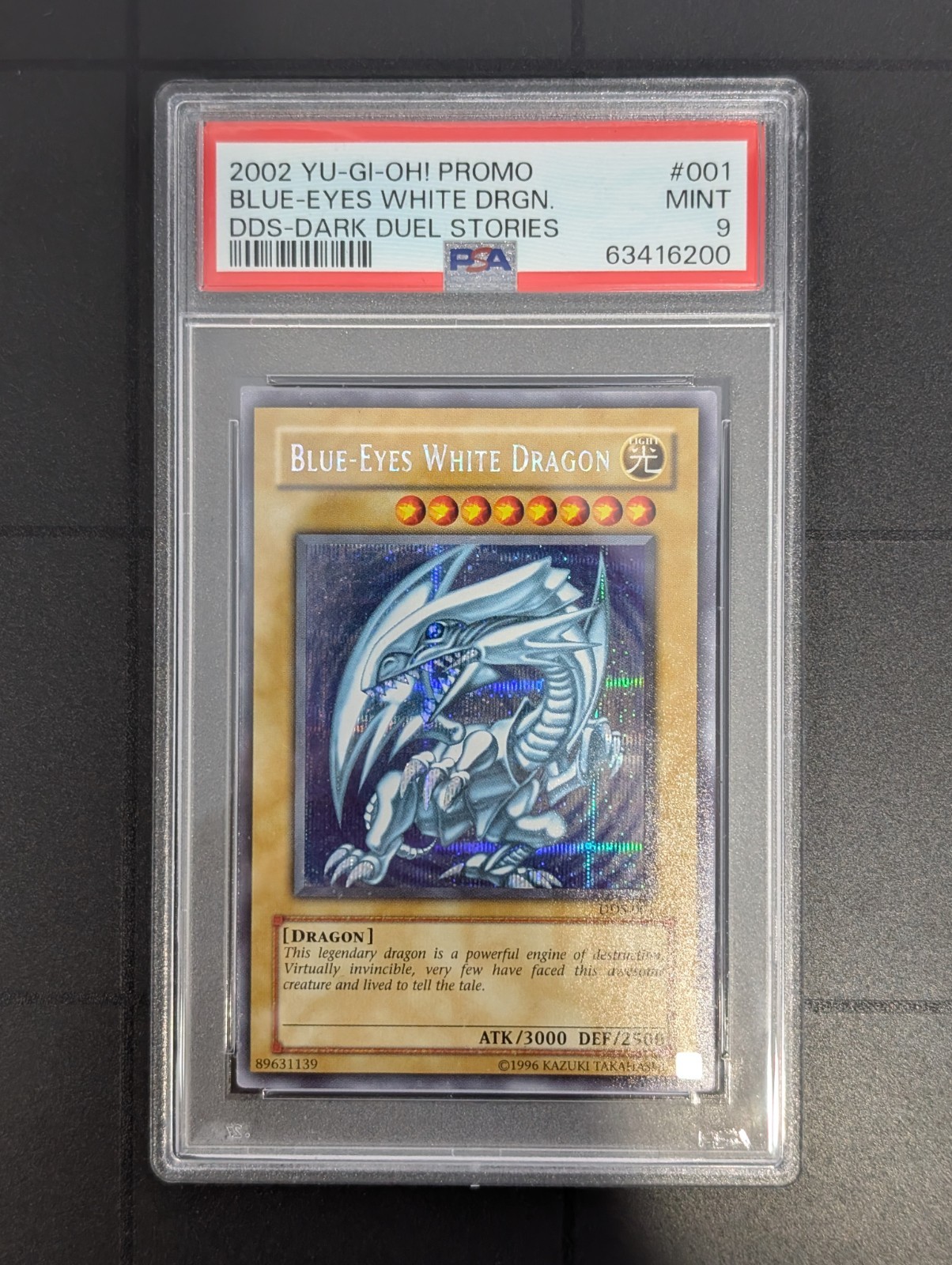 Blue Eyes White Dragon DDS-001 2002 Dark Duel Stories Yu-Gi-Oh! YuGiOh PSA 9