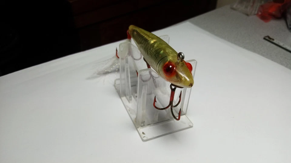 L&S MIRROLURE, VINTAGE, #S52MRCFPR, 3 1/2", LADOS REFLECTORES PLATEADOS, USADO, EN MUY BUENA CONDICIÓN Foto 2 de 4