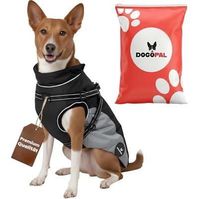 Regenmantel Hund mit Integriertem Geschirr   Wasserdichter Hunderegenmantel, ...