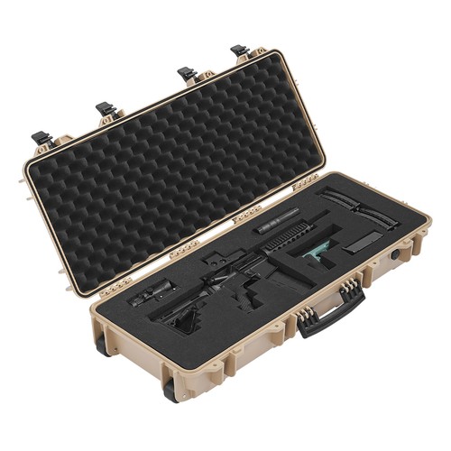 Case Split Rifle Uimoso Hard Rifle Case IP67 Waterproof Rifle Storage Case w/ Pre-cut ...