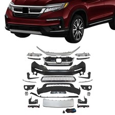 Front Bumper Kit Fog Lamp for Honda Pilot 2019-2022 Gloss Black 04711TG7A50ZZ