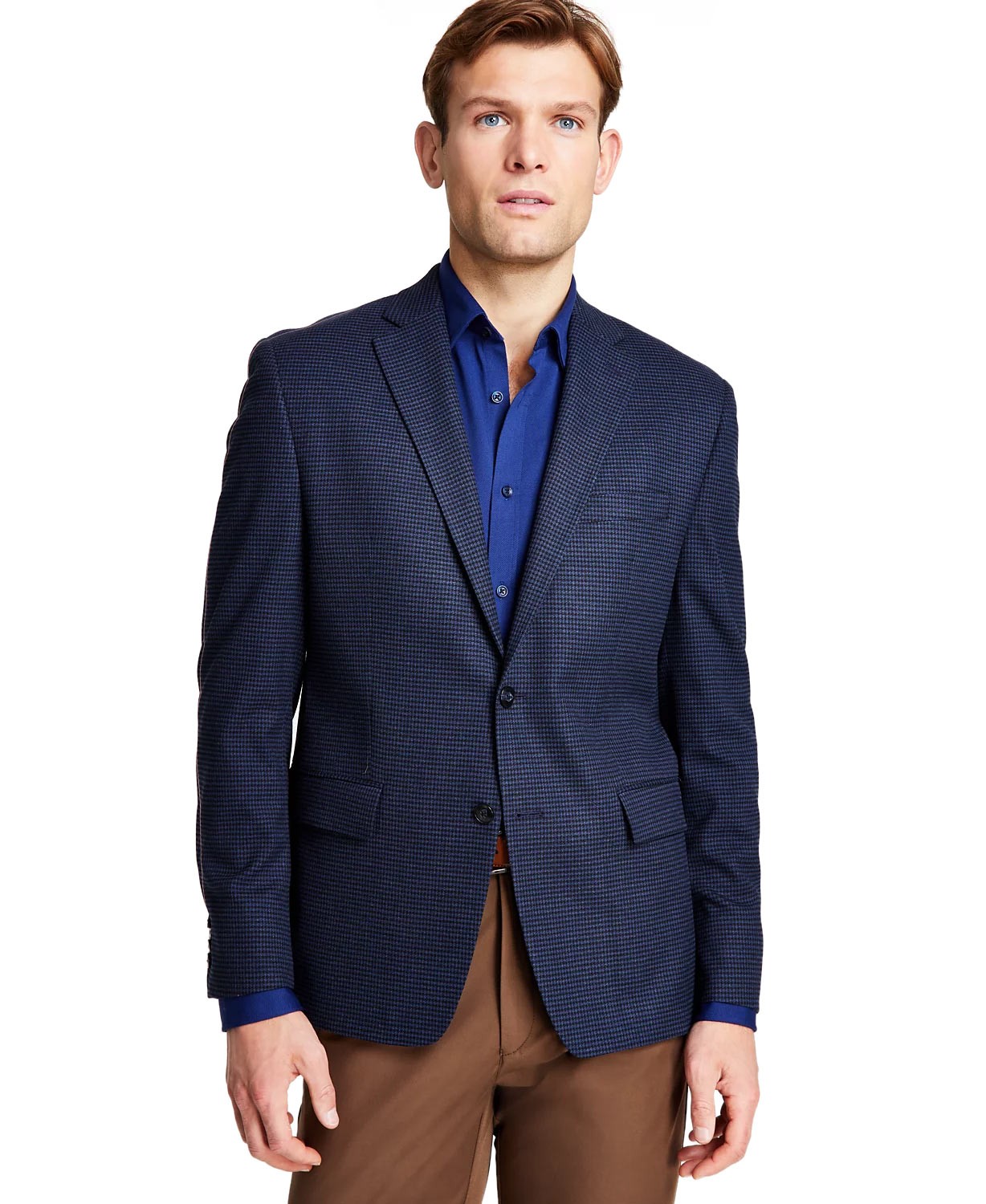 Мужское спортивное пальто Michael Kors классического покроя в клетку 38 обычного синего цвета - 295 новозеландских долларов 14990₽