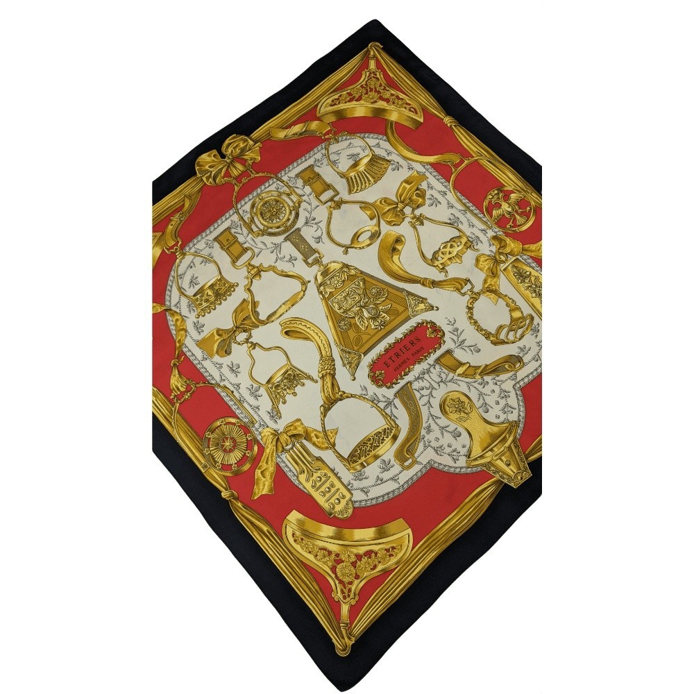 Hermes Etriers by F. de la Perriere Silk Scarf View 2