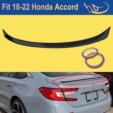 For 2018-2022 Honda Accord Jdm Sport Style Gloss Black Rear Trunk Spoiler Wing