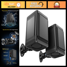 Outdoor Indoor Wall Speakers - 6 Waterproof Patio Garage Speakers, Passive Bass