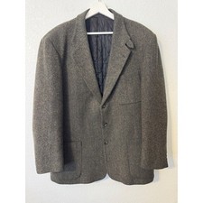 Vintage L.L. Bean Mens Herringbone Wool Blend Thinsulate Blazer Jacket