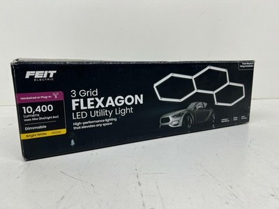 Flexagon 3 Grid LED Utility Light by Feit Electric