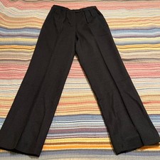 Giorgio Sant' Angelo 100 Pure Merino Wool Women Pants Size 12 Gray/Black