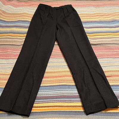 Giorgio Sant' Angelo 100% Pure Merino Wool Women Pants Size 12 Gray/Black