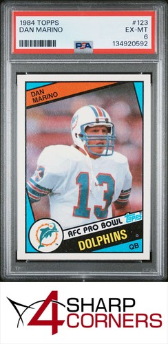 1984 TOPPS #123 DAN MARINO RC DOLPHINS HOF PSA 6
