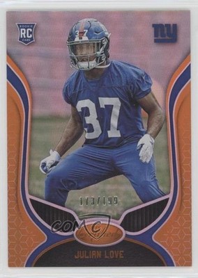 2019 Certified Rookies Mirror Orange 173/199 Julian Love #144 Rookie RC 0q3