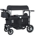 Collapsible Wagon Stroller for 2 Toddlers with Adjustable Canopy, 44 Pounds