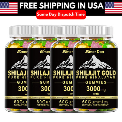 #1 BEST-MALE ENLARGER THICKER LONGER BIGGER 4'' GROWTH ENLARGEMENT 60 GUMMIES