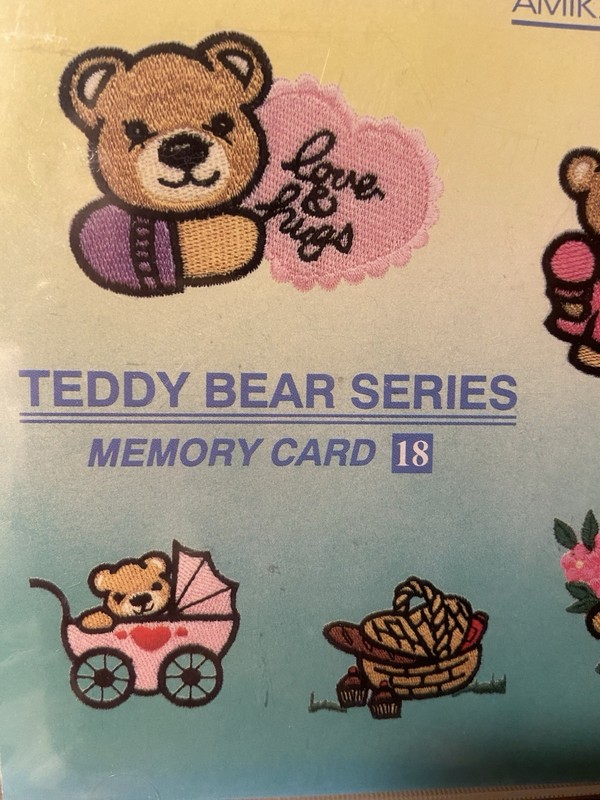 Janome Memory Card/Teddy bears/card18/Amika Jordan