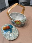VINTAGE JAPAN LUSTERWARE MAPLE WARE COVERED SUGAR BOWL BISCUIT JAR — photo 4