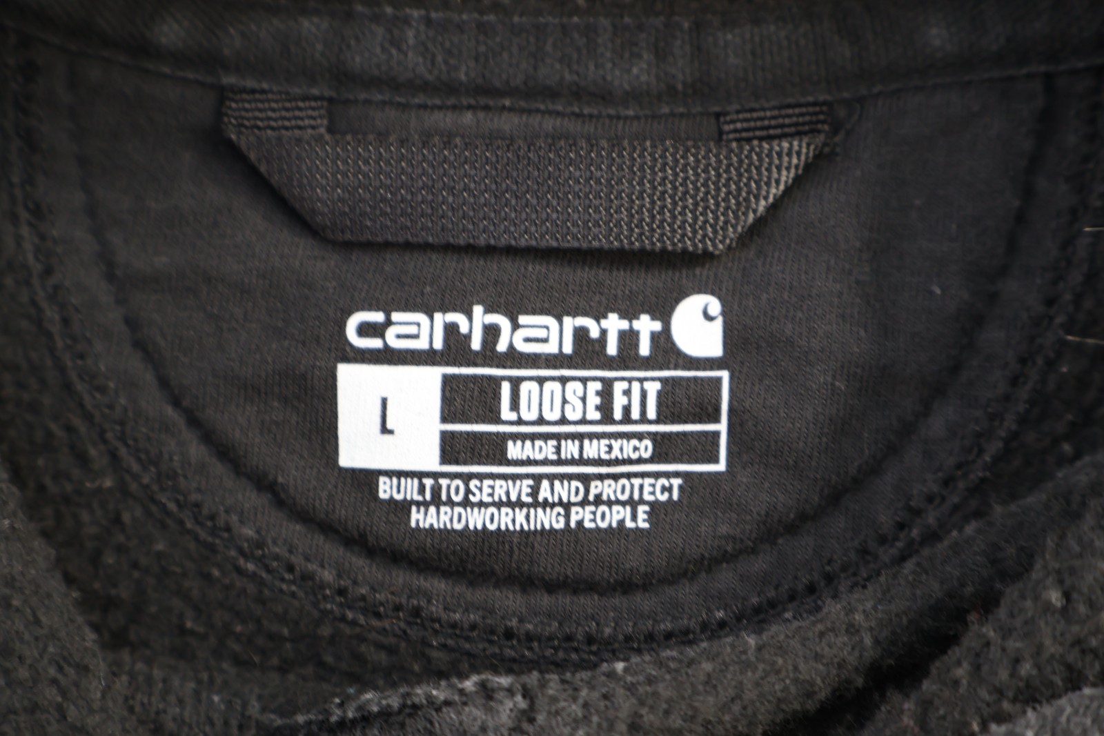 Carhartt Logo Patch Black Pullover Hoodie thumbnail 3