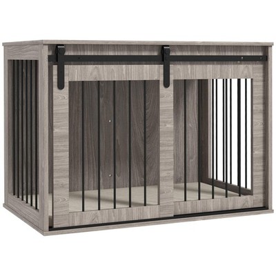 PawHut Hundebox Möbel mit abnehmbarem Kissen für große Hunde, 100 x 60