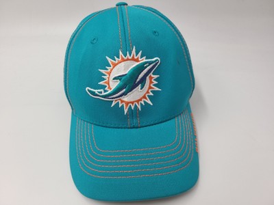 Miami Dolphins OTS Flex Fitted M-L Hat Cap Polyester Blend Men Women NFL Aqua