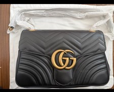 Borsa donna Gucci GG Marmont 2.0 grande pelle nera nuova fuori produzione