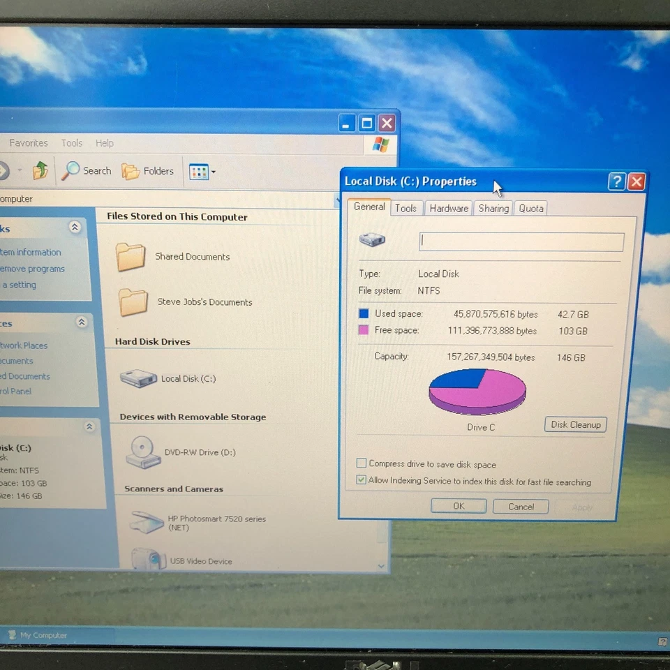 Dell Vostro 1500 Retro Gaming Laptop Core 2 1.40GHz 4GB RAM (Windows XP Pro) - Image 3 of 4