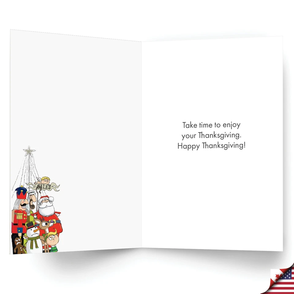 12 divertidas tarjetas de Acción de Gracias con sobres (1 diseño, 12 cada una) - Todavía comiendo Foto 2 de 4