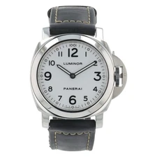 Panerai Luminor Base Stainless Steel White Dial 44mm Manual Wind Mens PAM00114