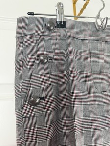 Ann Taylor LOFT Slim Fit Bootcut Pants – Size 0 | Black/White/Red Houndstooth