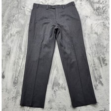 MICHAEL KORS Dress Pants Mens 36W X 30L Gray Wool Flat Front Straight Leg Office
