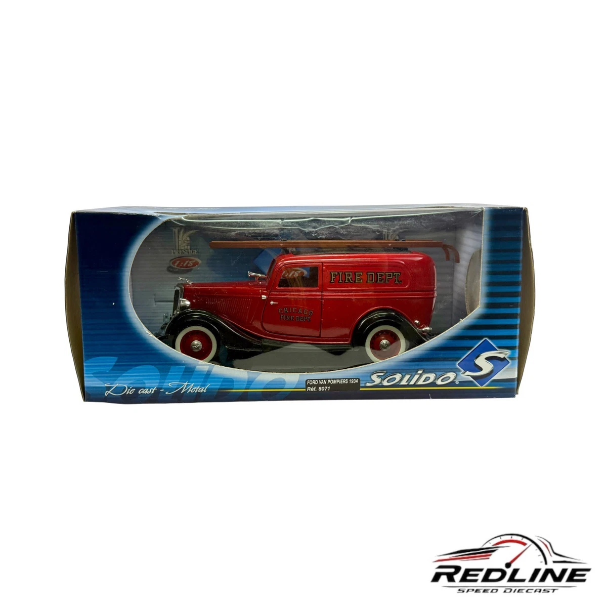 Solido Prestige Ford Van Pompiers 1934 1:18 - 8071 fabriqué en France