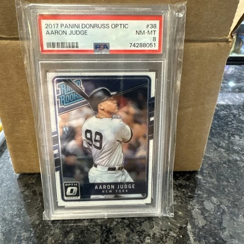 2017 Panini Donruss Optic Aaron Judge Rated Rookie Card #38 PSA 8