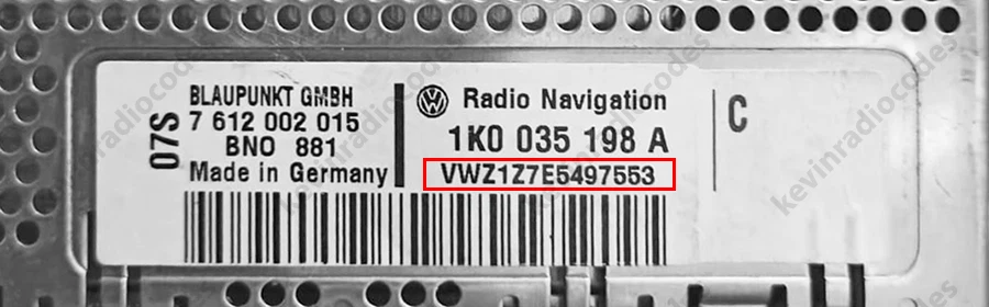 ✅VW RADIO CODICE PIN DI SBLOCCO EOS FOX GOLF PASSAT POLO SHARAN TOURAN TOUAREG✅ - Immagine 4 di 4