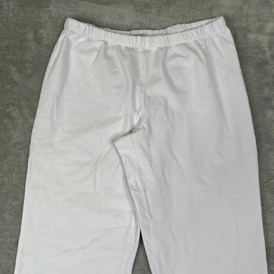 Брюки Chatoyant женские большие белые минеральная стирка колокольчик низ расклешенные богемное - Изображение 3 из 4