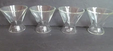 Dragon Glassware Martini Glasses Stemless Clear Double Wall Glasses Set Of 4