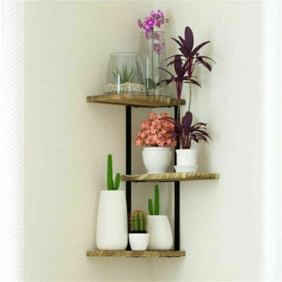 Ecke Regal Wohnzimmer Küche Wandregal Wandboard Holz Duschregal Badregal 3 Ablag - Bild 1 von 4