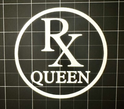 White 3.25 x3.25  RX Queen Circle vinyl decal car window sticker DEFTONES