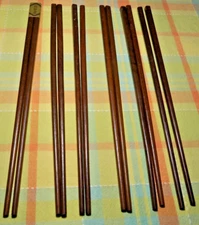 DARK WOOD CHOP STICKS 14 Sticks One Pair with BUBUGAO Label