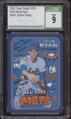 NOLAN RYAN CSG 9 2020 TOPPS PROJECT 2020 #165 ART BY SOPHIA CHANG METS HOF 4095