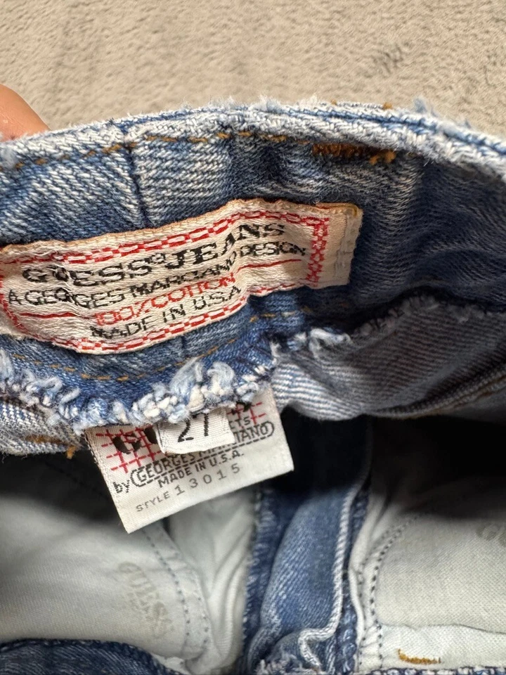 GUESS Georges Marciano Vintage 1980s High Waist Mom Jeans ANKLE ZIP Size 27 - Image 4 of 4