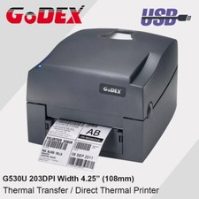GODEX G530U Thermal Transfer Barcode Printer 203DPI Print for Shipping Label