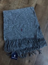 Polo - Ralph Lauren - Scarf - Lambswool - Grey - 12  x 60  - 100