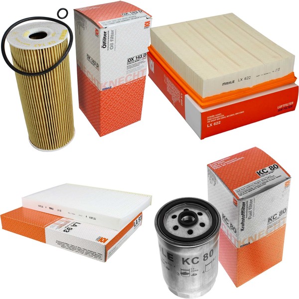 Mahle Kraftstofffilter KC 80 Innenraum LA 93 Luftfilter LX 622 ÖLfilter OX 143D-image