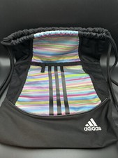 Adidas Alliance II Gym Bag Sackpack Rainbow Zipper Pocket Drawstring 3 pockets