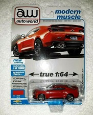 AW AUTO WORLD RED HOT '18 CHEVY CAMARO ZL1 w/RUBBER TIRES OPENING HOOD DIECAST