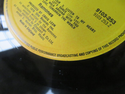 RAMONES S/T Debut SIRE ORIGINAL 1976 UK 1ST PRESSING VINYL LP