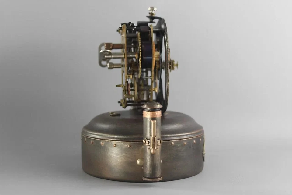 Steampunk Watch USSR Desk Clock Mechanical Skeleton Alarm Handmade Cyberpunk - Image 4 of 4