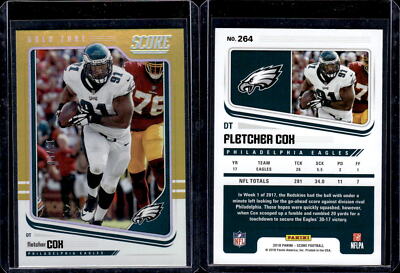 2018 Score Gold Zone #264 Fletcher Cox 15/50 - EXACT SCAN